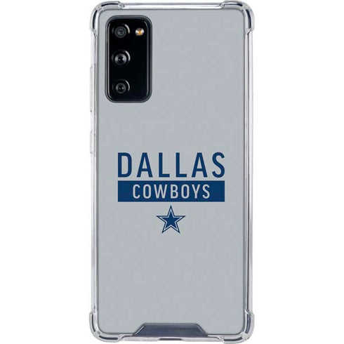 NFL Dallas Cowboys Silver Performance Series Galaxy S20 FE Clear Case